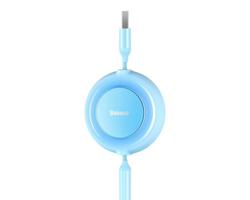 Кабель Baseus Bright Mirror 2 Series Retractable 3-in-1 Fast Charging Data Cable USB to M+L+C 3.5A 1.1m Sky Blue (CAMJ010017)