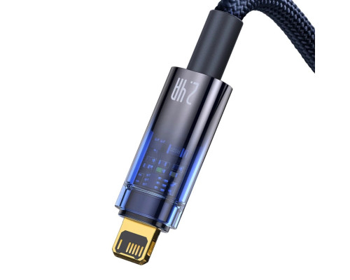 Кабель Baseus Explorer Series Auto Power-Off Fast Charging Data Cable USB to IP 2.4A 1m Blue (CATS000403)