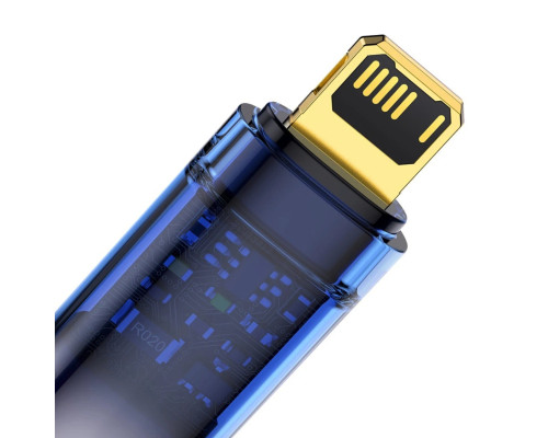 Кабель Baseus Explorer Series Auto Power-Off Fast Charging Data Cable USB to IP 2.4A 1m Blue (CATS000403)