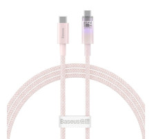 Кабель Baseus Explorer Series Fast Charging Cable with Smart Temperature Control Type-C to Type-C 100W 1m Baby Pink (P10319703411-00)