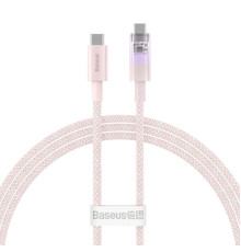 Кабель Baseus Explorer Series Fast Charging Cable with Smart Temperature Control Type-C to Type-C 100W 1m Baby Pink (P10319703411-00)