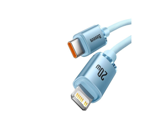 Кабель Baseus Crystal Shine Series Fast Charging Data Cable Type-C to iP 20W 1.2m Sky Blue (CAJY001303)