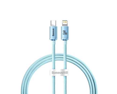 Кабель Baseus Crystal Shine Series Fast Charging Data Cable Type-C to iP 20W 1.2m Sky Blue (CAJY001303)