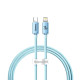 Кабель Baseus Crystal Shine Series Fast Charging Data Cable Type-C to iP 20W 1.2m Sky Blue (CAJY001303)