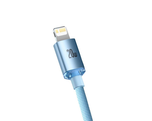 Кабель Baseus Crystal Shine Series Fast Charging Data Cable Type-C to iP 20W 1.2m Sky Blue (CAJY001303)