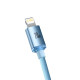 Кабель Baseus Crystal Shine Series Fast Charging Data Cable Type-C to iP 20W 1.2m Sky Blue (CAJY001303)