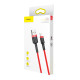 Кабель Baseus Cafule Cable USB For Lightning 2.4A 1m Red+Red (CALKLF-B09)