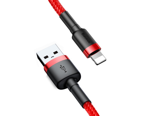 Кабель Baseus Cafule Cable USB For Lightning 2.4A 1m Red+Red (CALKLF-B09)