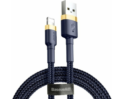 Кабель Baseus cafule Cable USB For iP 2.4A 1m Gold+Blue (CALKLF-BV3)