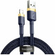 Кабель Baseus cafule Cable USB For iP 2.4A 1m Gold+Blue (CALKLF-BV3)