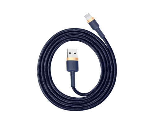 Кабель Baseus cafule Cable USB For iP 2.4A 1m Gold+Blue (CALKLF-BV3)