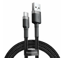 Кабель Baseus Cafule Cable USB For Type-C 3A 1m Gray+Black (CATKLF-BG1)