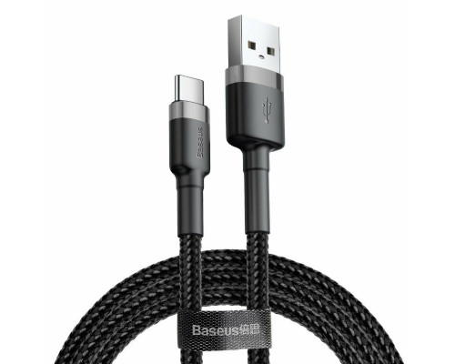 Кабель Baseus Cafule Cable USB For Type-C 3A 1m Gray+Black (CATKLF-BG1)