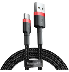 Кабель Baseus Cafule Cable USB For Type-C 2A 3m Red+Black (CATKLF-U91)