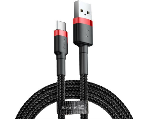 Кабель Baseus Cafule Cable USB For Type-C 2A 3m Red+Black (CATKLF-U91)