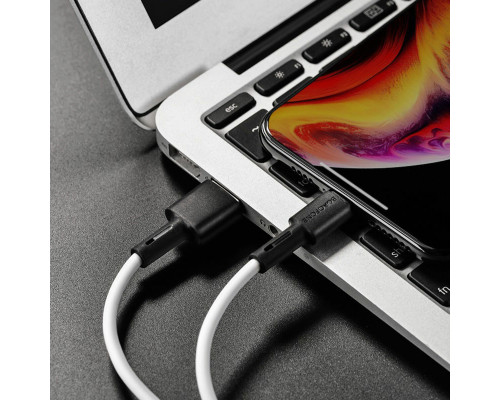 Кабель BOROFONE BX31 USB to iP 2.4A, 1m, silicone, TPE connectors, White (BX31LW)