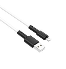 Кабель BOROFONE BX31 USB to iP 2.4A, 1m, silicone, TPE connectors, White (BX31LW)