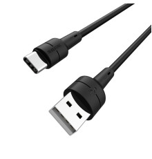 Кабель BOROFONE BX30 USB to Type-C, 3A, 1m, silicone, TPE connectors, Black (BX30CB)