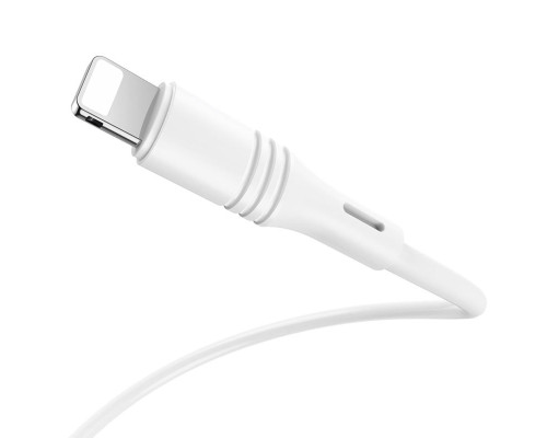 Кабель BOROFONE BX43 USB to iP 2.4A, 1m, PVC, PVC connectors, White (BX43LW)
