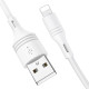 Кабель BOROFONE BX43 USB to iP 2.4A, 1m, PVC, PVC connectors, White (BX43LW)