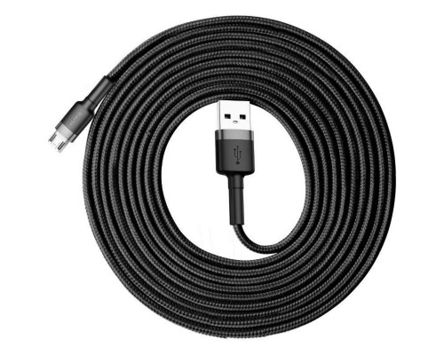 Кабель Baseus Cafule Cable USB For Micro 2A 3m Gray+Black (CAMKLF-HG1)
