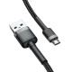 Кабель Baseus Cafule Cable USB For Micro 2A 3m Gray+Black (CAMKLF-HG1)