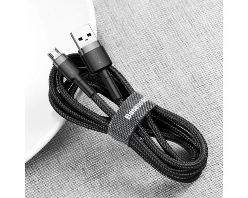 Кабель Baseus Cafule Cable USB For Micro 2A 3m Gray+Black (CAMKLF-HG1)