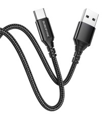 Кабель BOROFONE BX54 Ultra bright Type-C 1m 2.4A Black (BX54CB)