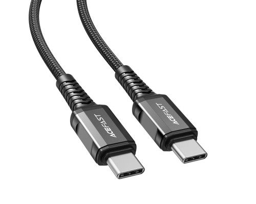 Кабель ACEFAST C1-03 Type-C to Type-C 3A, 1.2m, nylon, aluminum connectors, Black (AFC1-03B)