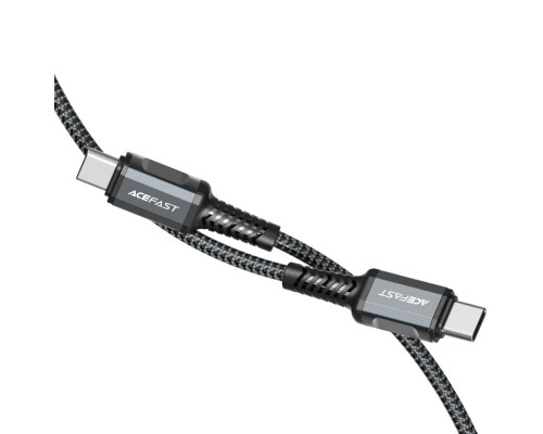Кабель ACEFAST C1-03 Type-C to Type-C 3A, 1.2m, nylon, aluminum connectors, Black (AFC1-03B)