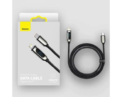 Кабель Baseus Display Fast Charging Data Cable Type-C to IP 20W 1m Black (CATLSK-01)