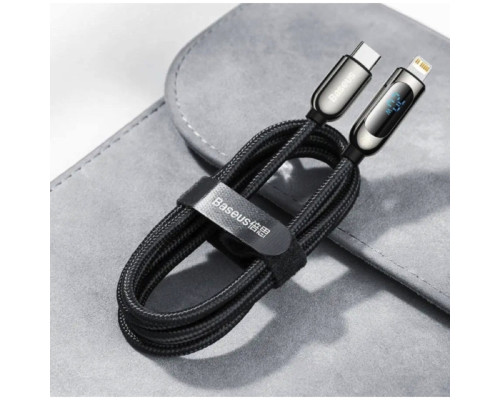 Кабель Baseus Display Fast Charging Data Cable Type-C to IP 20W 1m Black (CATLSK-01)