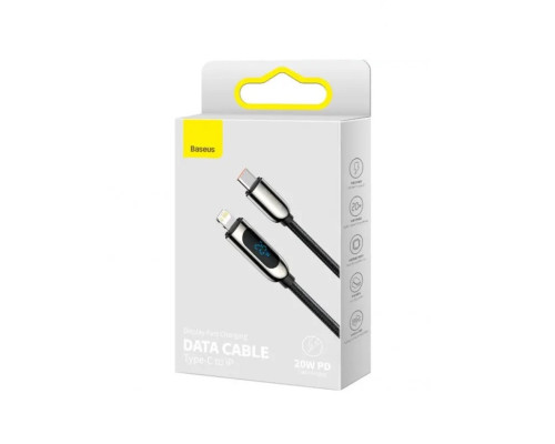 Кабель Baseus Display Fast Charging Data Cable Type-C to IP 20W 1m Black (CATLSK-01)