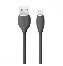 Кабель Baseus Jelly Liquid Silica Gel Fast Charging Data Cable USB to iP 2.4A 1.2m Black (CAGD000001)