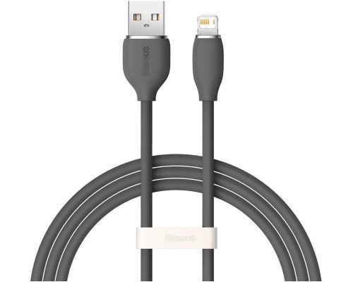 Кабель Baseus Jelly Liquid Silica Gel Fast Charging Data Cable USB to iP 2.4A 1.2m Black (CAGD000001)