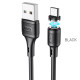 Кабель HOCO X52 USB to Micro 2.4A, 1m, PVC, PVC connectors, magnetic, Black (6931474735539)