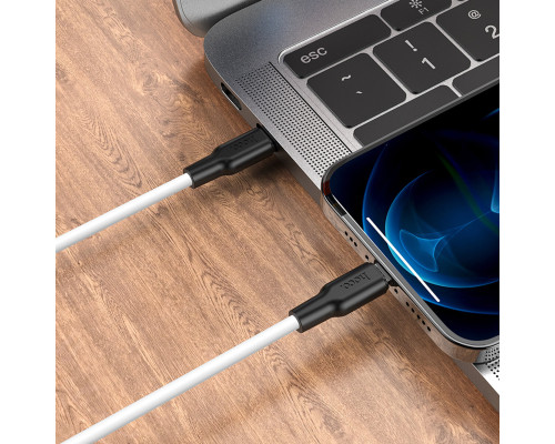 Кабель HOCO X21 Plus Type-C to iP 3A, 20W, 1m, black and white (6931474742162)