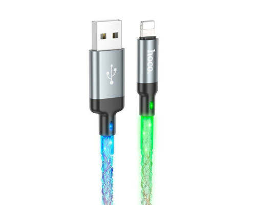 Кабель HOCO U112 Shine charging data cable for iP Gray (6931474788801)