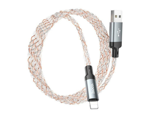 Кабель HOCO U112 Shine charging data cable for iP Gray (6931474788801)