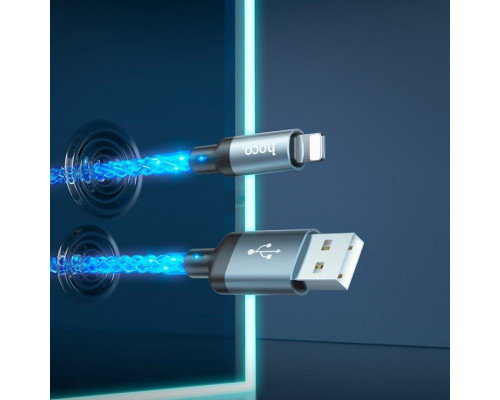 Кабель HOCO U112 Shine charging data cable for iP Gray (6931474788801)