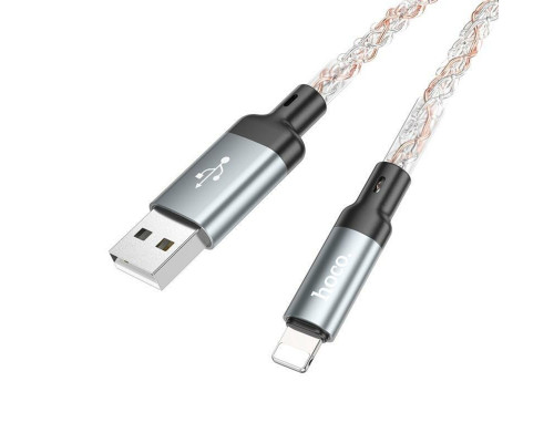 Кабель HOCO U112 Shine charging data cable for iP Gray (6931474788801)