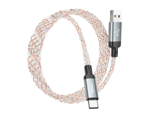 Кабель HOCO U112 Shine charging data cable for Type-C Gray (6931474788818)