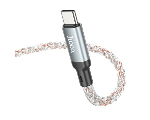 Кабель HOCO U112 Shine charging data cable for Type-C Gray (6931474788818)