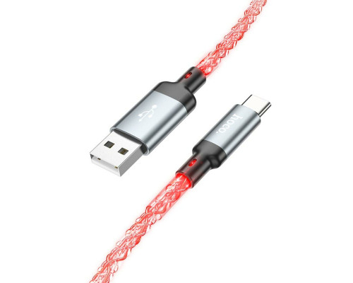 Кабель HOCO U112 Shine charging data cable for Type-C Gray (6931474788818)