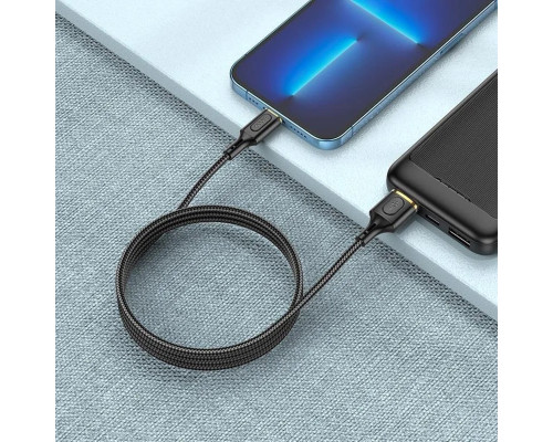 Кабель HOCO X95 Goldentop charging data cable iP Black (6931474794383)