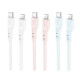 Кабель HOCO X97 Crystal color silicone charging data cable iP white (6931474799791)