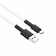 Кабель BOROFONE BX31 USB to Type-C 3A, 1m, silicone, TPE connectors, White (BX31CW)