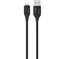 Кабель Usams US-SJ618 2.4A Lightning Charging & Data Cable - Moe Series 1m Black (SJ618USB01)