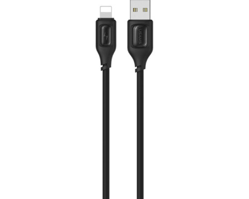 Кабель Usams US-SJ618 2.4A Lightning Charging & Data Cable - Moe Series 1m Black (SJ618USB01)