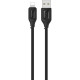 Кабель Usams US-SJ618 2.4A Lightning Charging & Data Cable - Moe Series 1m Black (SJ618USB01)